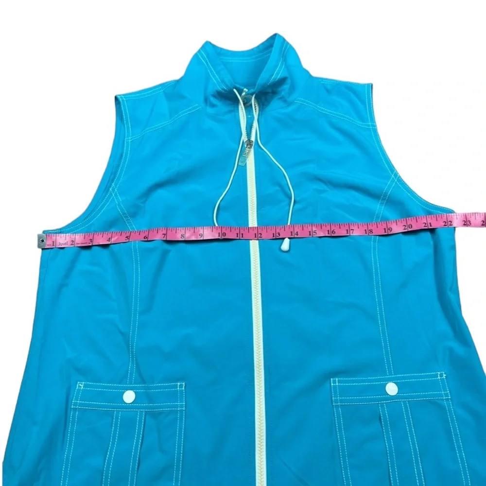CHICOS ZENERGY: Teal Blue Athletic Vest & Capri Pant Set -Size 2/3 Large/XL